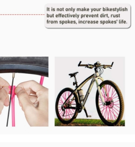 🚲HOT PINK SPOKE SKINS 4 WHEELS🚲 - Picture 5 of 5